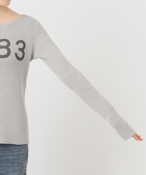 Oriens JOURNAL STANDARD（オリエンス ジャーナルスタンダード）の「IPU83 ロゴニット（ニット/セーター・レディース・グレー/レッド・FREE）」の22枚目の写真