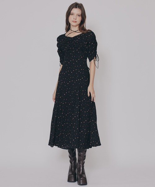 REDYAZEL(レディアゼル)の「ミニフラワーイレヘムロングワンピース(ワンピース・レディース・ブラック系その他/ブラウン系その他/ホワイト系その他・FREE)」の2枚目の写真