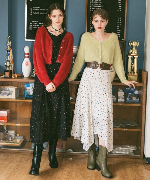 REDYAZEL(レディアゼル)の「ミニフラワーイレヘムロングワンピース(ワンピース・レディース・ブラック系その他/ブラウン系その他/ホワイト系その他・FREE)」の7枚目の写真