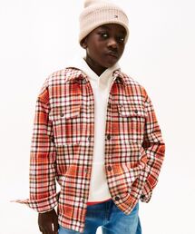 TOMMY HILFIGER | BOYS フリースランニングチェックオーバーシャツ(シャツ/ブラウス)