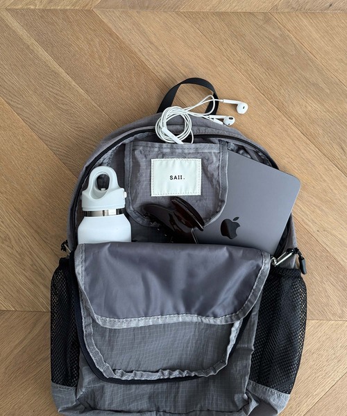 CANAL JEAN(キャナルジーン)の「El mar リップストップナイロンリュック(バックパック/リュック・レディース・グレー/パープル・ONE SIZE)」の4枚目の写真