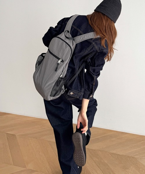 CANAL JEAN(キャナルジーン)の「El mar リップストップナイロンリュック(バックパック/リュック・レディース・グレー/パープル・ONE SIZE)」の15枚目の写真