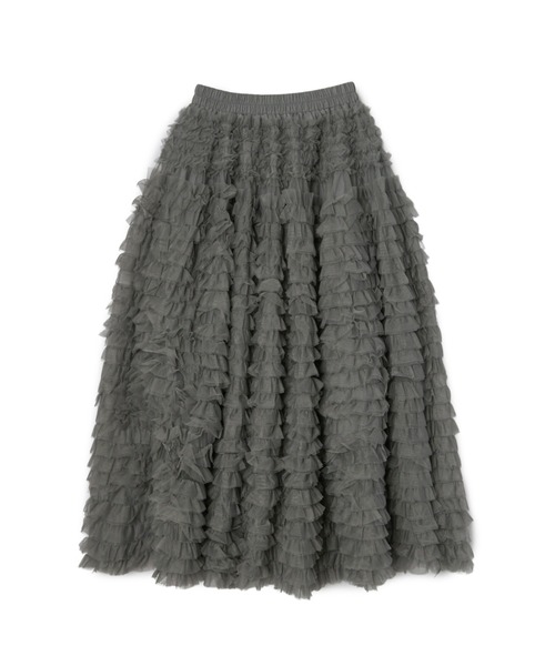 mic by Olu.（ミックバイオルドット）の「ティアードチュールスカート（スカート・レディース・グレー/ホワイト・FREE）」の22枚目の写真