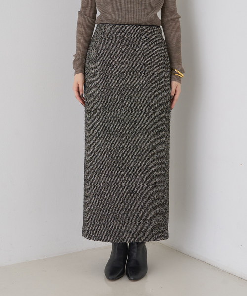 Rouge vif（ルージュヴィフ）の「【セットアップ対応】ポリウーリングカルセタイトスカート（スカート・レディース・ブラック/ブラック系その他・38/36）」の20枚目の写真