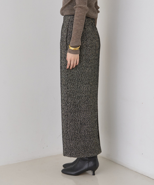 Rouge vif（ルージュヴィフ）の「【セットアップ対応】ポリウーリングカルセタイトスカート（スカート・レディース・ブラック/ブラック系その他・38/36）」の21枚目の写真