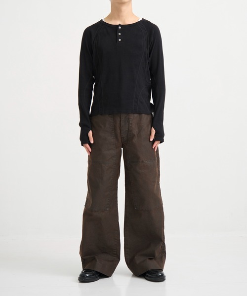 別注 HENLEY PANELED SWEATER（Tシャツ/カットソー）｜NVRFRGT