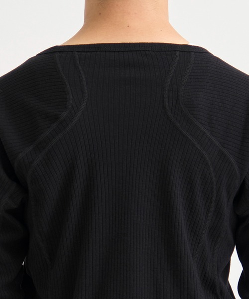 conz×nvrfrgt別注 henry paneled sweater 別注 HENLEY PANELED SWEATER