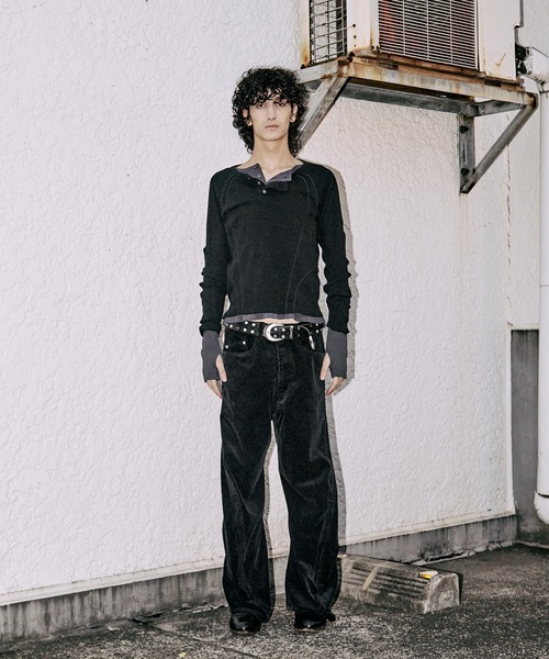 別注 HENLEY PANELED SWEATER（Tシャツ/カットソー）｜NVRFRGT
