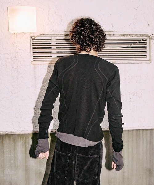 別注 HENLEY PANELED SWEATER（Tシャツ/カットソー）｜NVRFRGT