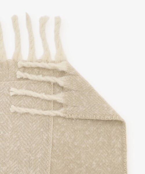 Afternoon Tea（アフタヌーンティー）の「ヘリンボーンポケット付きブランケット（ブランケット・レディース・ベージュ/ブラック・ONE SIZE）」の7枚目の写真