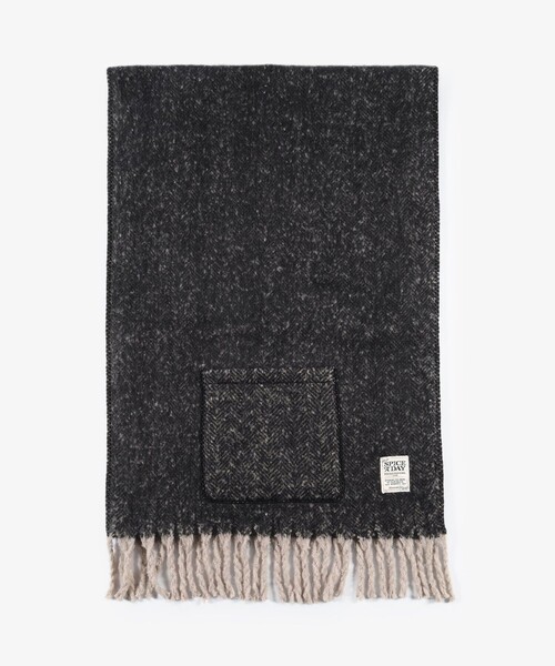 Afternoon Tea（アフタヌーンティー）の「ヘリンボーンポケット付きブランケット（ブランケット・レディース・ベージュ/ブラック・ONE SIZE）」の9枚目の写真