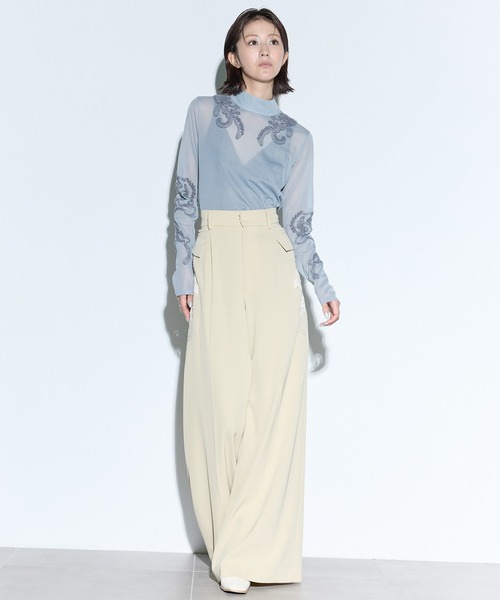 MURRAL(ミューラル)の「【MURRAL/ミューラル】Patchwork embroidered slacks/パッチワークエンブロイダードスラックス(スラックス・レディース・カーキ/ベージュ・2/1)」の17枚目の写真