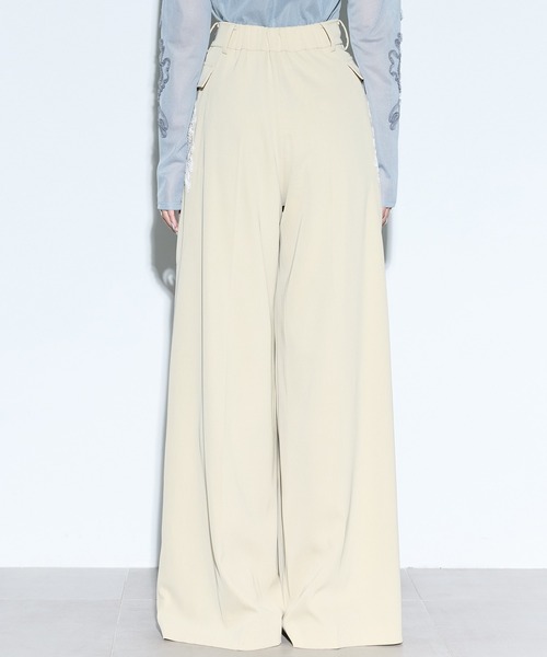 MURRAL(ミューラル)の「【MURRAL/ミューラル】Patchwork embroidered slacks/パッチワークエンブロイダードスラックス(スラックス・レディース・カーキ/ベージュ・2/1)」の3枚目の写真