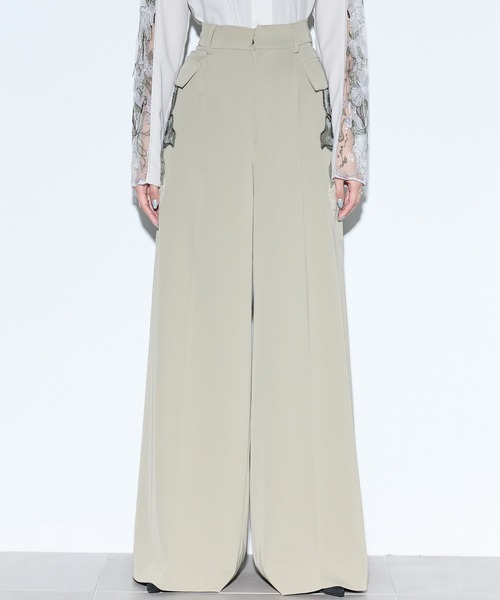 MURRAL(ミューラル)の「【MURRAL/ミューラル】Patchwork embroidered slacks/パッチワークエンブロイダードスラックス(スラックス・レディース・カーキ/ベージュ・2/1)」の16枚目の写真