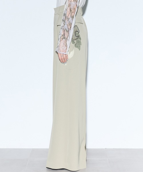 MURRAL(ミューラル)の「【MURRAL/ミューラル】Patchwork embroidered slacks/パッチワークエンブロイダードスラックス(スラックス・レディース・カーキ/ベージュ・2/1)」の12枚目の写真