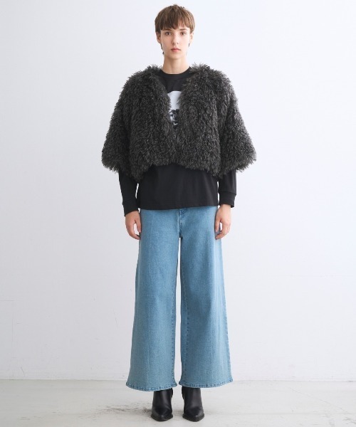 ウェイビーファー ジャケット（ノーカラージャケット）｜three dots