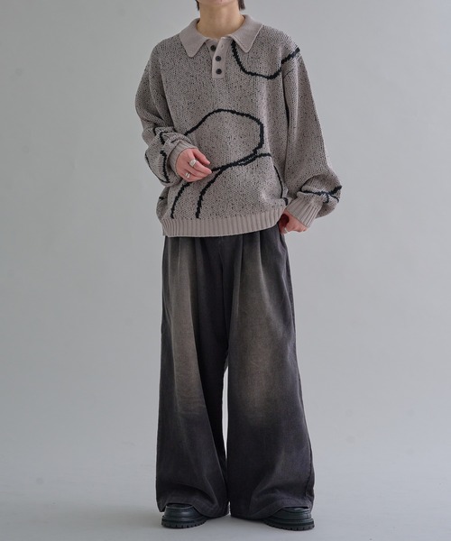 epnok（エプノック）の「コーデュロイワイドスラックス（スラックス・メンズ・ネイビー/チャコールグレー/ブラック・SMALL/MEDIUM/LARGE）」の6枚目の写真