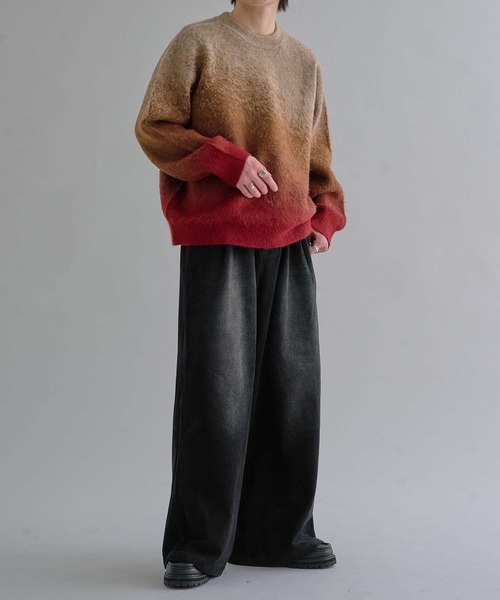 epnok（エプノック）の「コーデュロイワイドスラックス（スラックス・メンズ・ネイビー/チャコールグレー/ブラック・SMALL/MEDIUM/LARGE）」の4枚目の写真