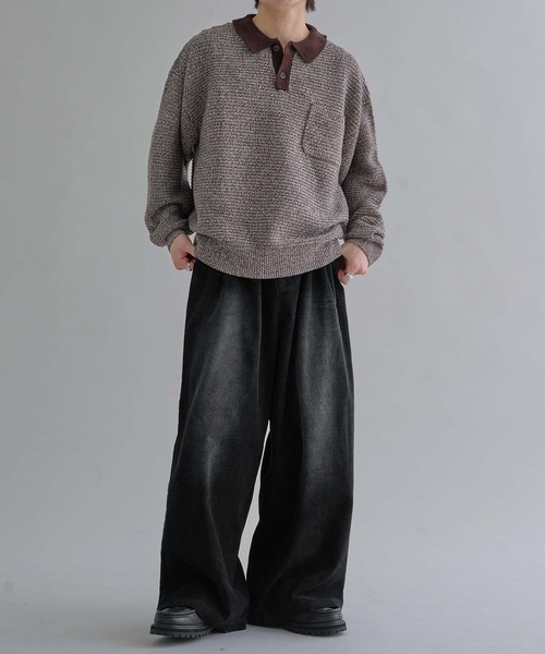 epnok（エプノック）の「コーデュロイワイドスラックス（スラックス・メンズ・ネイビー/チャコールグレー/ブラック・SMALL/MEDIUM/LARGE）」の13枚目の写真