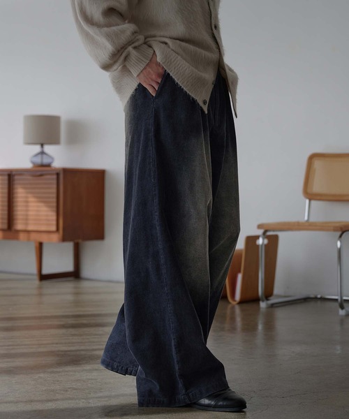 epnok（エプノック）の「コーデュロイワイドスラックス（スラックス・メンズ・ネイビー/チャコールグレー/ブラック・SMALL/MEDIUM/LARGE）」の18枚目の写真