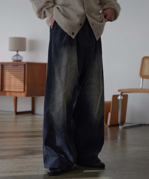 epnok（エプノック）の「コーデュロイワイドスラックス（スラックス・メンズ・ネイビー/チャコールグレー/ブラック・SMALL/MEDIUM/LARGE）」の15枚目の写真