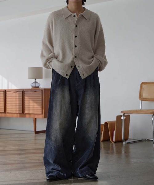 epnok（エプノック）の「コーデュロイワイドスラックス（スラックス・メンズ・ネイビー/チャコールグレー/ブラック・SMALL/MEDIUM/LARGE）」の19枚目の写真