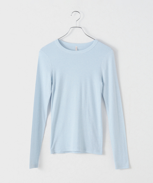 EMILY WEEK(エミリーウィーク)の「【babaco/ババコ】Cotton Silk Basic Long Sleeve / BA01-CR36/25W(Tシャツ/カットソー・レディース・ホワイト/イエロー/ブルー系その他・LARGE)」の2枚目の写真
