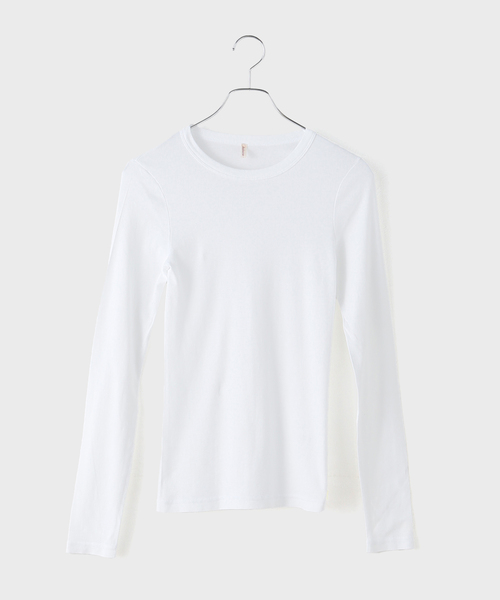 EMILY WEEK(エミリーウィーク)の「【babaco/ババコ】Cotton Silk Basic Long Sleeve / BA01-CR36/25W(Tシャツ/カットソー・レディース・ホワイト/イエロー/ブルー系その他・LARGE)」の1枚目の写真