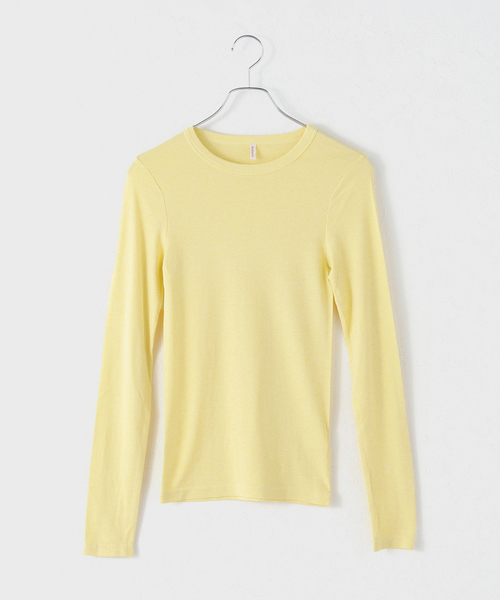 EMILY WEEK(エミリーウィーク)の「【babaco/ババコ】Cotton Silk Basic Long Sleeve / BA01-CR36/25W(Tシャツ/カットソー・レディース・ホワイト/イエロー/ブルー系その他・LARGE)」の3枚目の写真