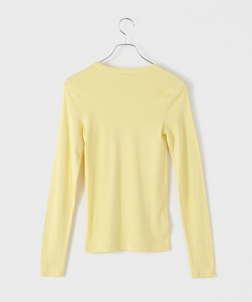 EMILY WEEK(エミリーウィーク)の「【babaco/ババコ】Cotton Silk Basic Long Sleeve / BA01-CR36/25W(Tシャツ/カットソー・レディース・ホワイト/イエロー/ブルー系その他・LARGE)」の4枚目の写真