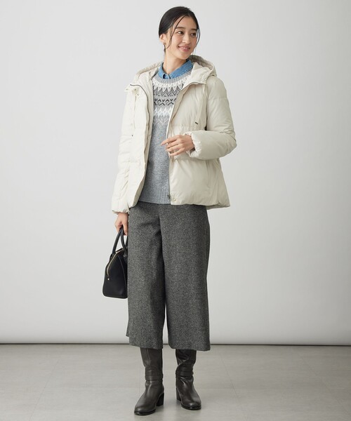 J.PRESS(ジェイプレス)の「シルクネップツイード クロップド パンツ(その他パンツ・レディース・ブラウン系/グレー系・T17/T15/T13)」の13枚目の写真