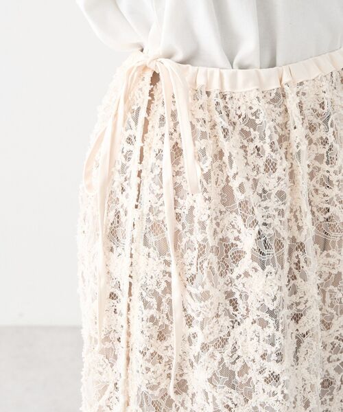 earth music&ecology（アースミュージックアンドエコロジー）の「モールレースラップスカート（スカート・レディース・アイボリー/ブラック・FREE）」の19枚目の写真