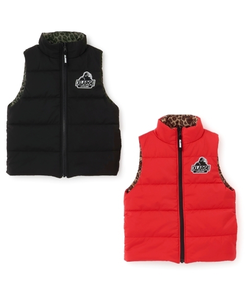 XLARGE KIDS（エクストララージキッズ）の「レオパードリバーシブルベスト（ベスト・キッズ・ブラック/レッド・140cm/130cm/90cm/110cm/100cm/120cm）」の13枚目の写真
