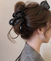 シュシュデザインヘアクリップ」に該当するレディースのヘア