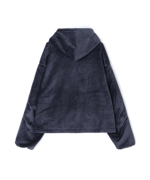 DANKE SCHON（ダンケシェーン）の「DankeSchon/ダンケシェーン/WFACE VELOUR PULL HOODIE（パーカー・レディース・チャコールグレー/ブラック・S/M/L）」の4枚目の写真