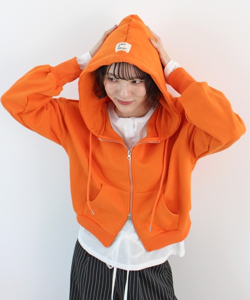 ABYS（アビス）の「【新色追加】ダブルジップショート丈パーカー