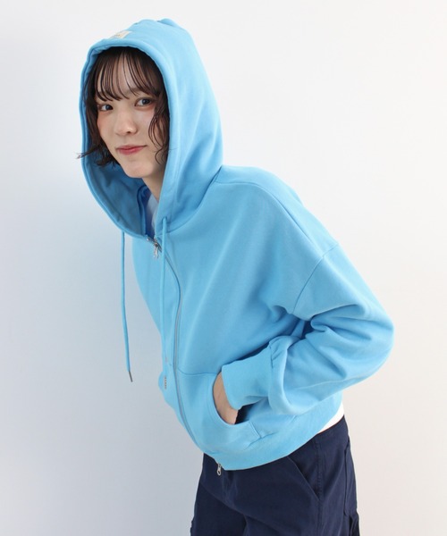 STONE  ダブルジップアップパーカー 水色 Mサイズ 正規品 STONE ダブルジップアップパーカー 水色 Mサイズ 正規品 STONE ダブル