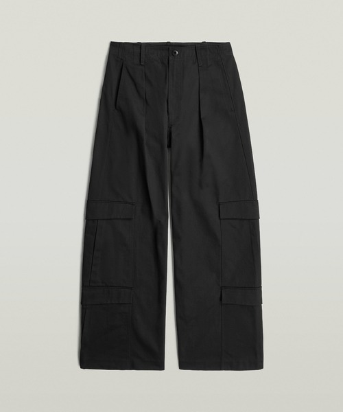 G-STAR（ジースター）の「R-5N 3D PLEATED CARGO/立体裁断ワイドルーズプリーツデザインカーゴパンツ（カーゴパンツ・メンズ・ダークブラック・29/30/30/30/28/30/33/30/34/30/31/30/32/30/36/30）」の6枚目の写真