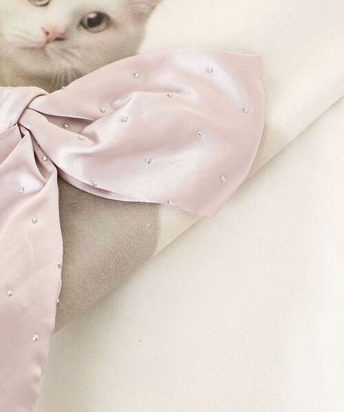 MAJESTIC LEGON（マジェスティックレゴン）の「Lady catスウェット（スウェット・レディース・ブラック/アイボリー/ピンク・MEDIUM）」の6枚目の写真