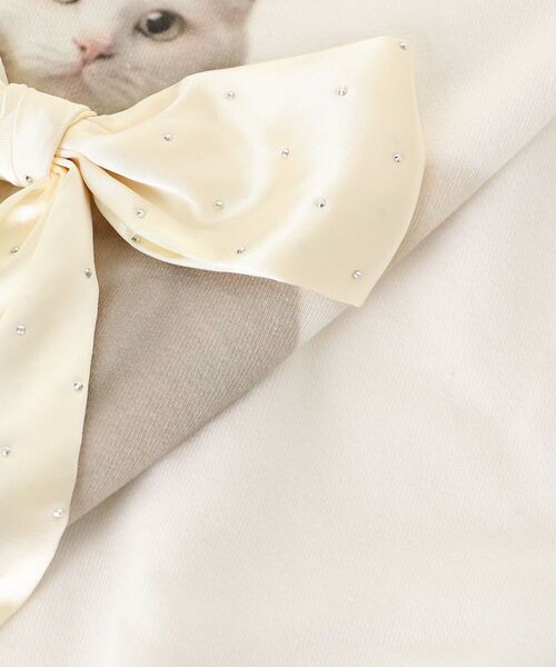 MAJESTIC LEGON（マジェスティックレゴン）の「Lady catスウェット（スウェット・レディース・ブラック/アイボリー/ピンク・MEDIUM）」の5枚目の写真