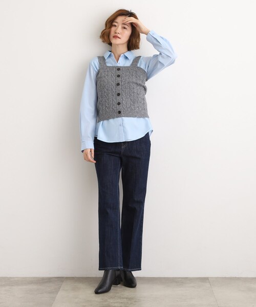 grove(グローブ)の「【SETITEM】ケーブルニットビスチェ(ニット/セーター・レディース・ブラウン系その他/オフホワイト/チャコールグレー・02/03/01/04/05)」の12枚目の写真