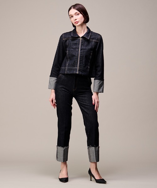 JENNE(ジェンヌ)の「ロールアップデニムジャケット(その他アウター・レディース・ブルー/ネイビー・SMALL/MEDIUM/LARGE)」の20枚目の写真