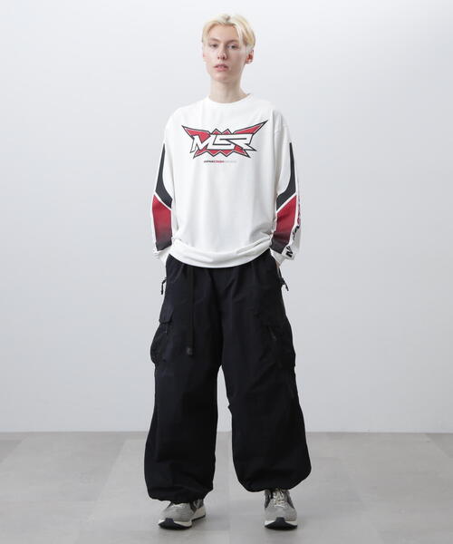 MANASTASH(マナスタッシュ)の「MANASTASH/マナスタッシュ RE:POLY L/S TEE MSR/リポリロングスリーブTシャツMSR(Tシャツ/カットソー・メンズ・グリーン系その他3/ホワイト/ブラック・S/L/XL/M)」の14枚目の写真