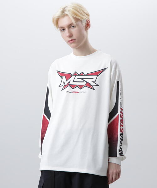 MANASTASH(マナスタッシュ)の「MANASTASH/マナスタッシュ RE:POLY L/S TEE MSR/リポリロングスリーブTシャツMSR(Tシャツ/カットソー・メンズ・グリーン系その他3/ホワイト/ブラック・S/L/XL/M)」の2枚目の写真