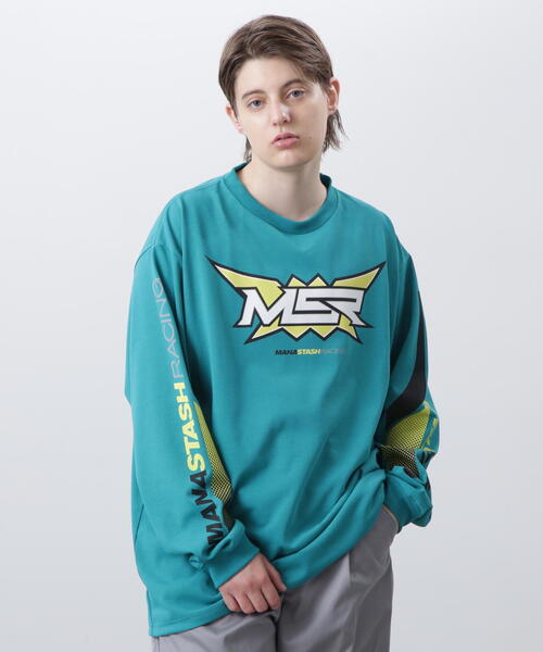 MANASTASH(マナスタッシュ)の「MANASTASH/マナスタッシュ RE:POLY L/S TEE MSR/リポリロングスリーブTシャツMSR(Tシャツ/カットソー・メンズ・グリーン系その他3/ホワイト/ブラック・S/L/XL/M)」の3枚目の写真