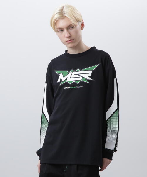 MANASTASH(マナスタッシュ)の「MANASTASH/マナスタッシュ RE:POLY L/S TEE MSR/リポリロングスリーブTシャツMSR(Tシャツ/カットソー・メンズ・グリーン系その他3/ホワイト/ブラック・S/L/XL/M)」の1枚目の写真