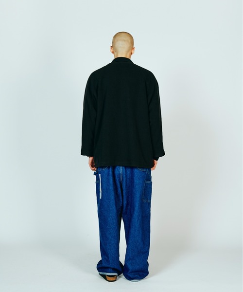 SUNNY  SPORTS（サニースポーツ）の「SUNNY SPORTS サニースポーツ / NOTCH COLLAR 2B RAGLAN JACKET（ブルゾン・メンズ・ブラック/ブラック系1/サンドベージュ・MEDIUM/LARGE）」の5枚目の写真