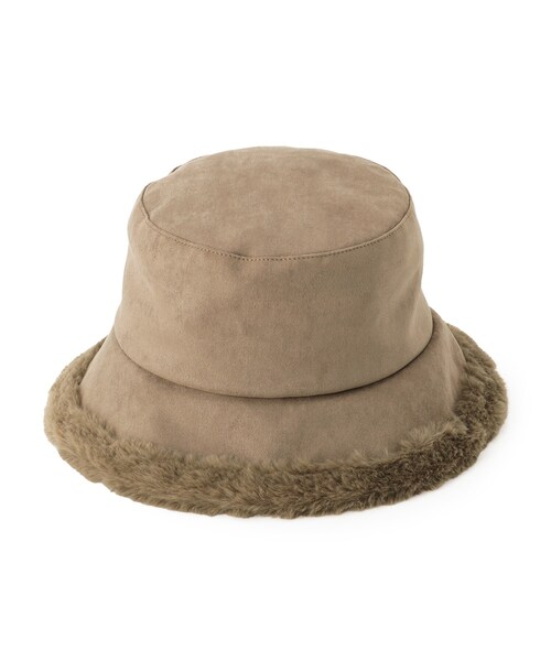 SHOO・LA・RUE(シューラルー)の「ムートン風バケットハット(ハット・レディース・ブラック/ブラウン系その他・00)」の1枚目の写真