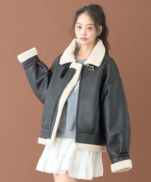 期間限定お値下げ‼️mimi &roger ムートンコート Roger&Raw（ロジャーアンドロウ） ムートンコート ボアコート ショート