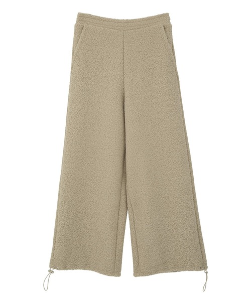 CRAFT STANDARD BOUTIQUE（クラフトスタンダードブティック）の「ブークレ風カットソーパンツ◆（その他パンツ・レディース・ベージュ/ブラック・FREE）」の12枚目の写真